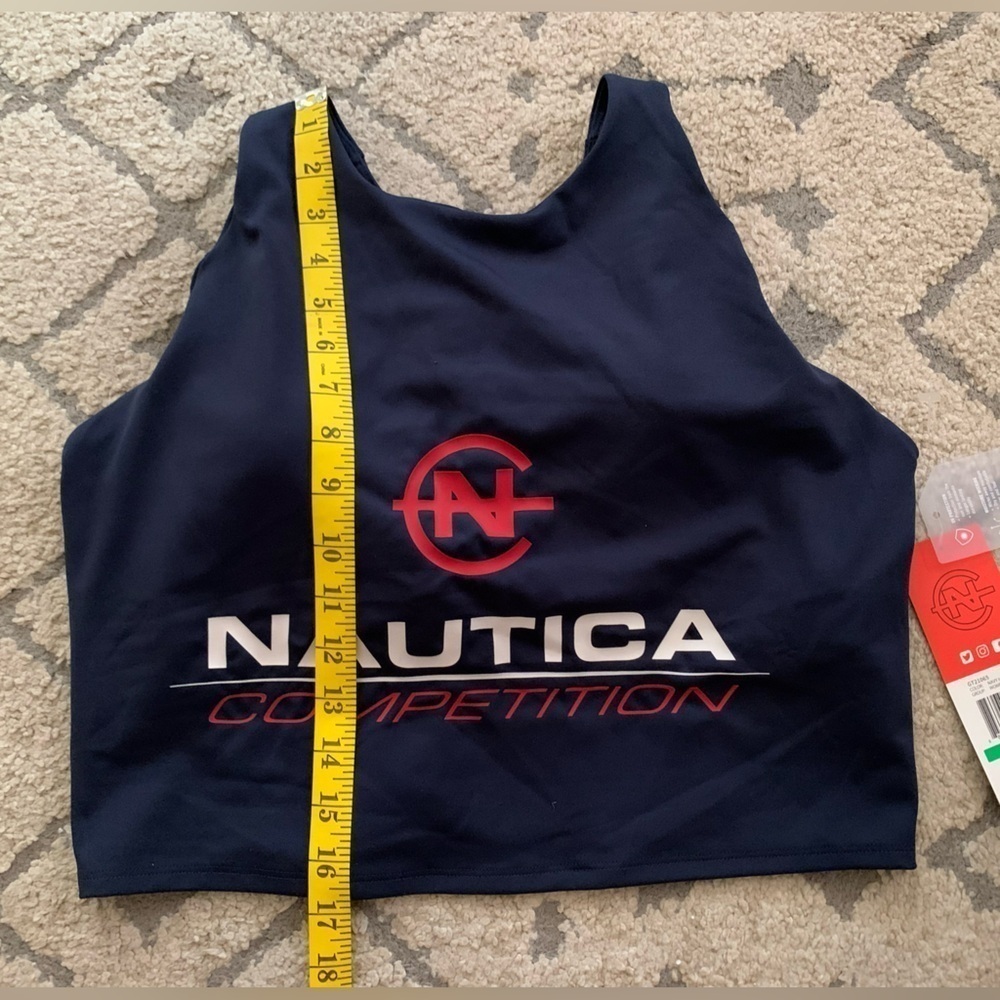 NWT Women's Nautica Competition Crop Top w / Built In Bra - Picture 6 of 10